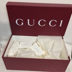 Gucci Burgundy Empty Shoe Gift Box. Dimensions 5x8.5x14.5 Brand new